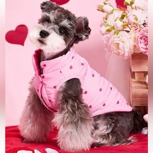 PETSIN Heart Pattern Pet Jacket (REVERSIBLE)